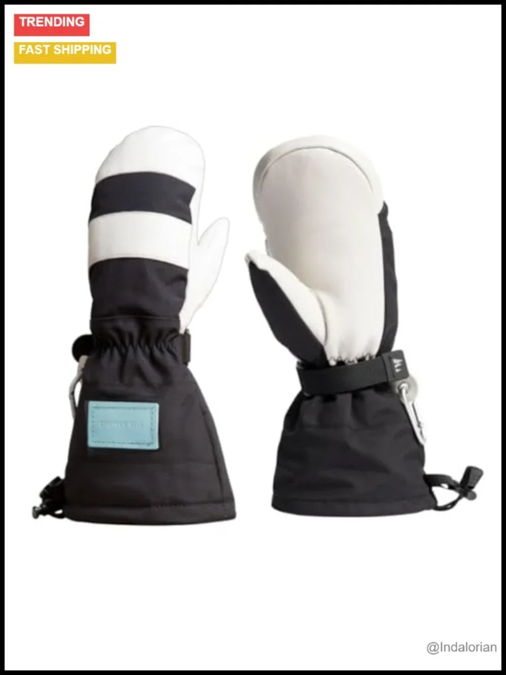 Insulated Waterproof Ski Mittens Long Cuff with Thinsulate & Hipora